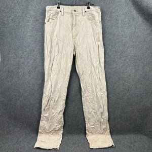 Wrangler Jeans Mens 33x36 Beige Straight Leg Workwear Heavy Duty Utility Durable